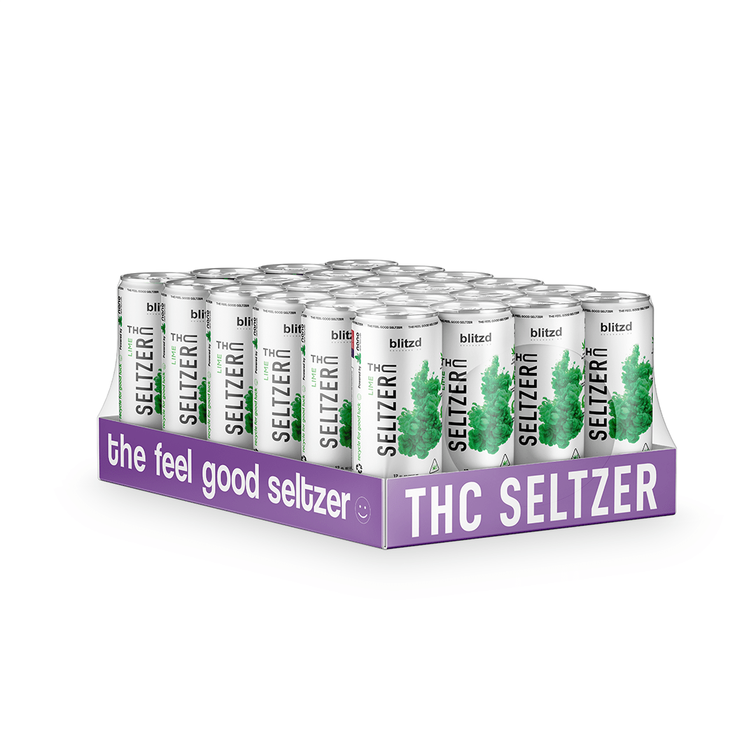 Blitzd Beverage Co Beverages Lime Delta 9 Seltzer Drinks - THC Seltzer Drinks - Case of 24 Cans
