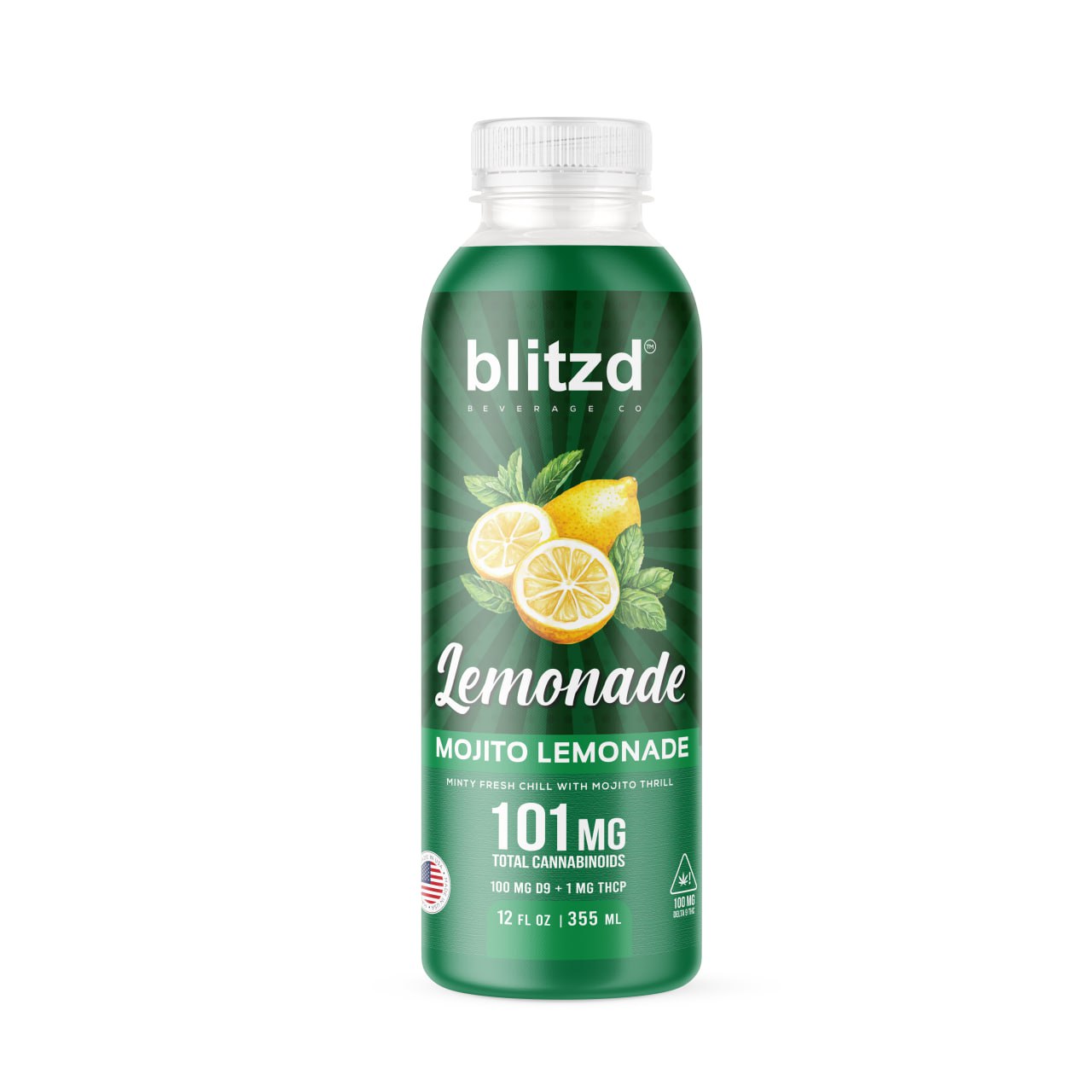 Blitzd Beverage Co Mojito THC Lemonade - 12 FL OZ
