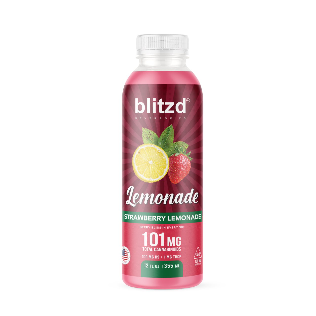 Blitzd Beverage Co Strawberry THC Lemonade - 12 FL OZ