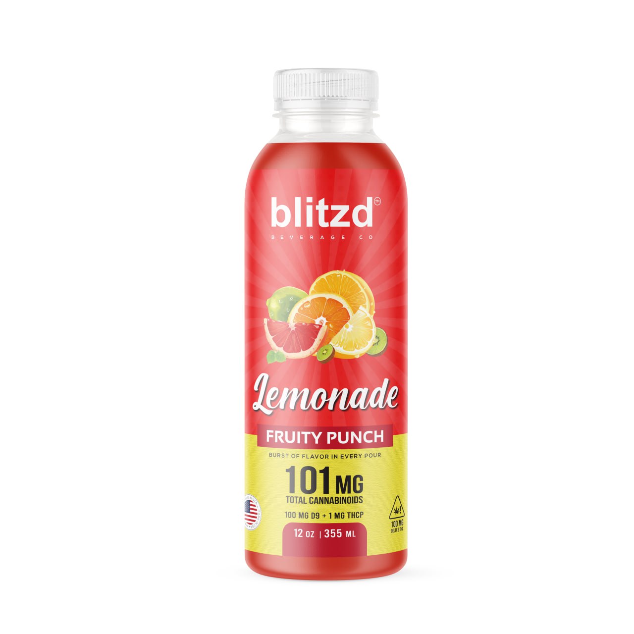 Blitzd Beverage Co Fruity Punch THC Lemonade - 12 FL OZ