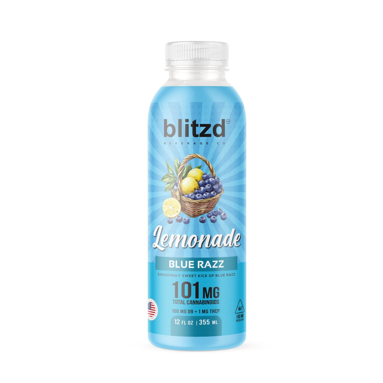 Blitzd Beverage Co Blue Razz THC Lemonade - 12 FL OZ