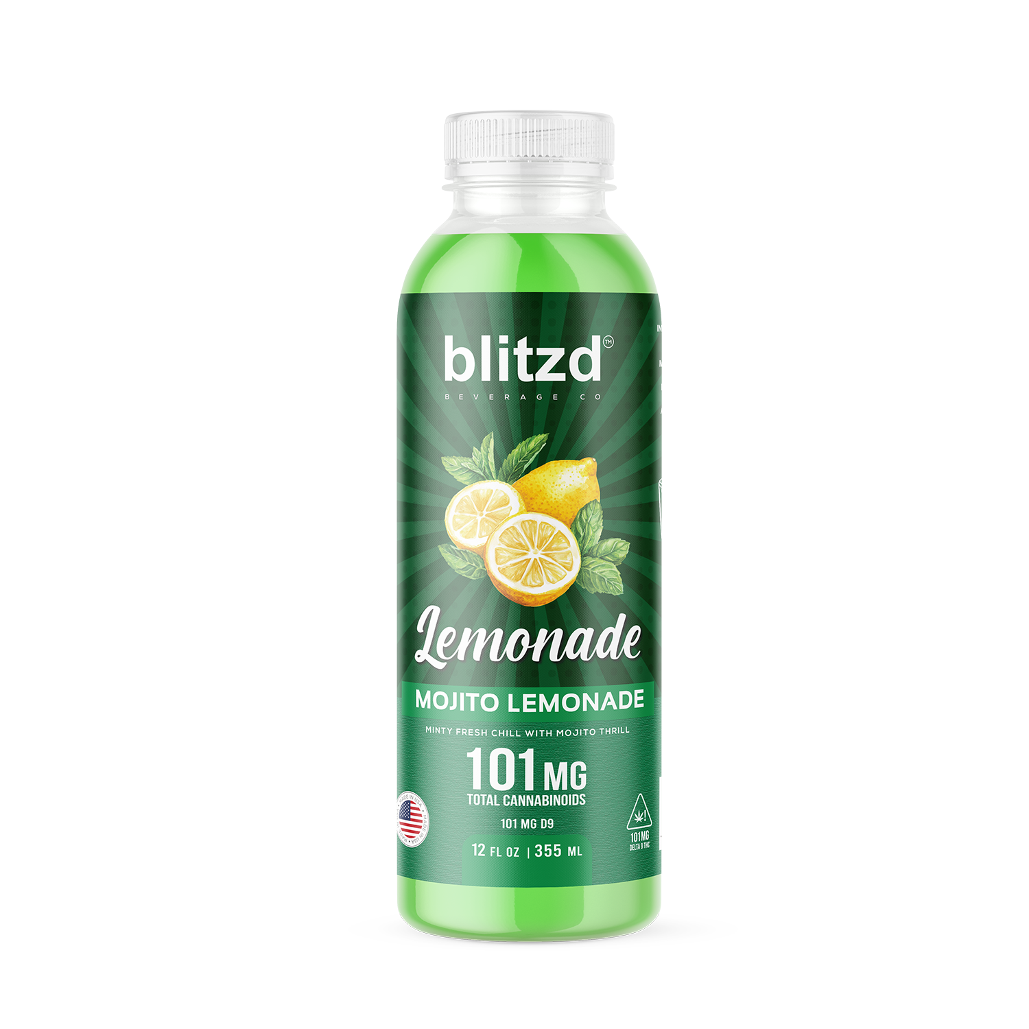 Blitzd Beverage Co Mojito THC Lemonade - 12 FL OZ