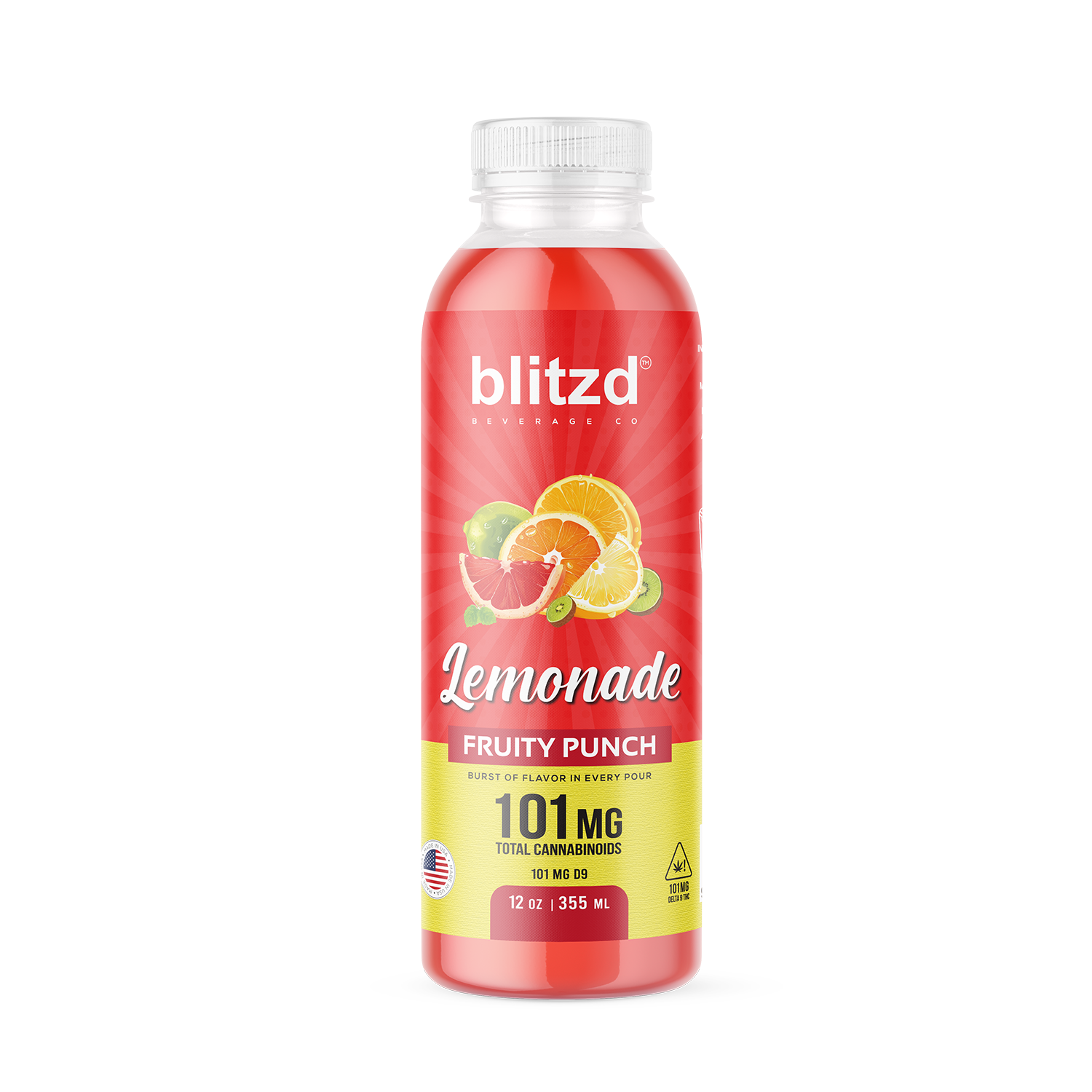 Blitzd Beverage Co Fruity Punch THC Lemonade - 12 FL OZ