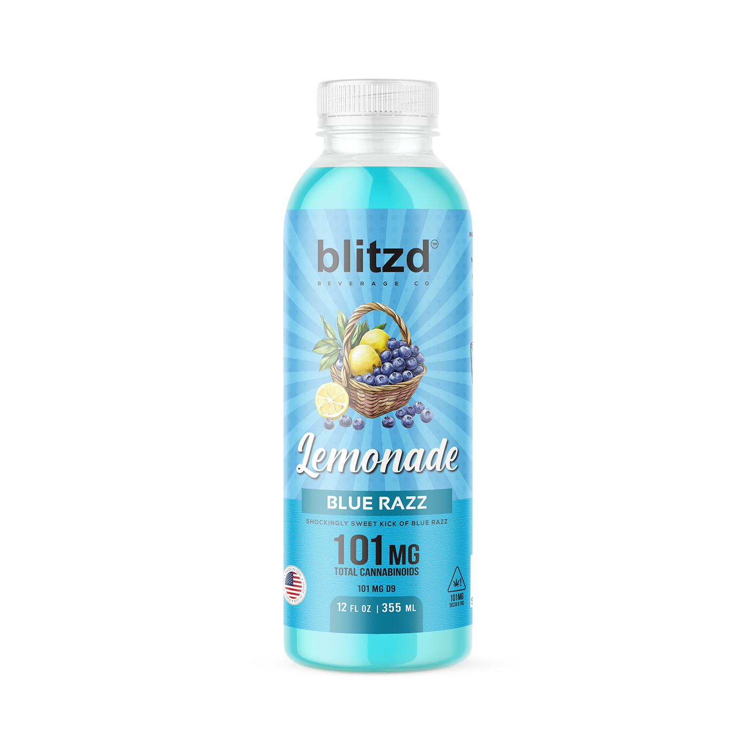 Blitzd Beverage Co Blue Razz THC Lemonade - 12 FL OZ